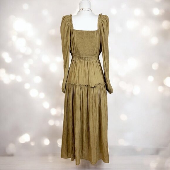 NWT Moon River Cut Out Ruched Midi Dress - Picture 7 of 7